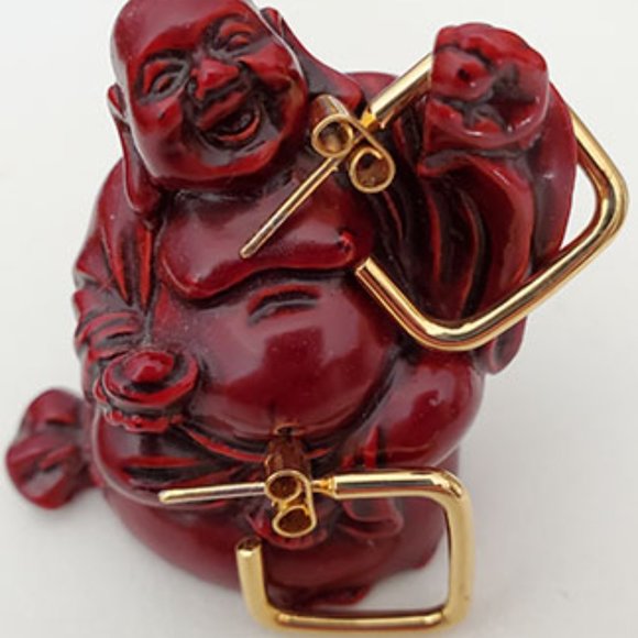 Square Hoops Gold Tone - Picture 4 of 6